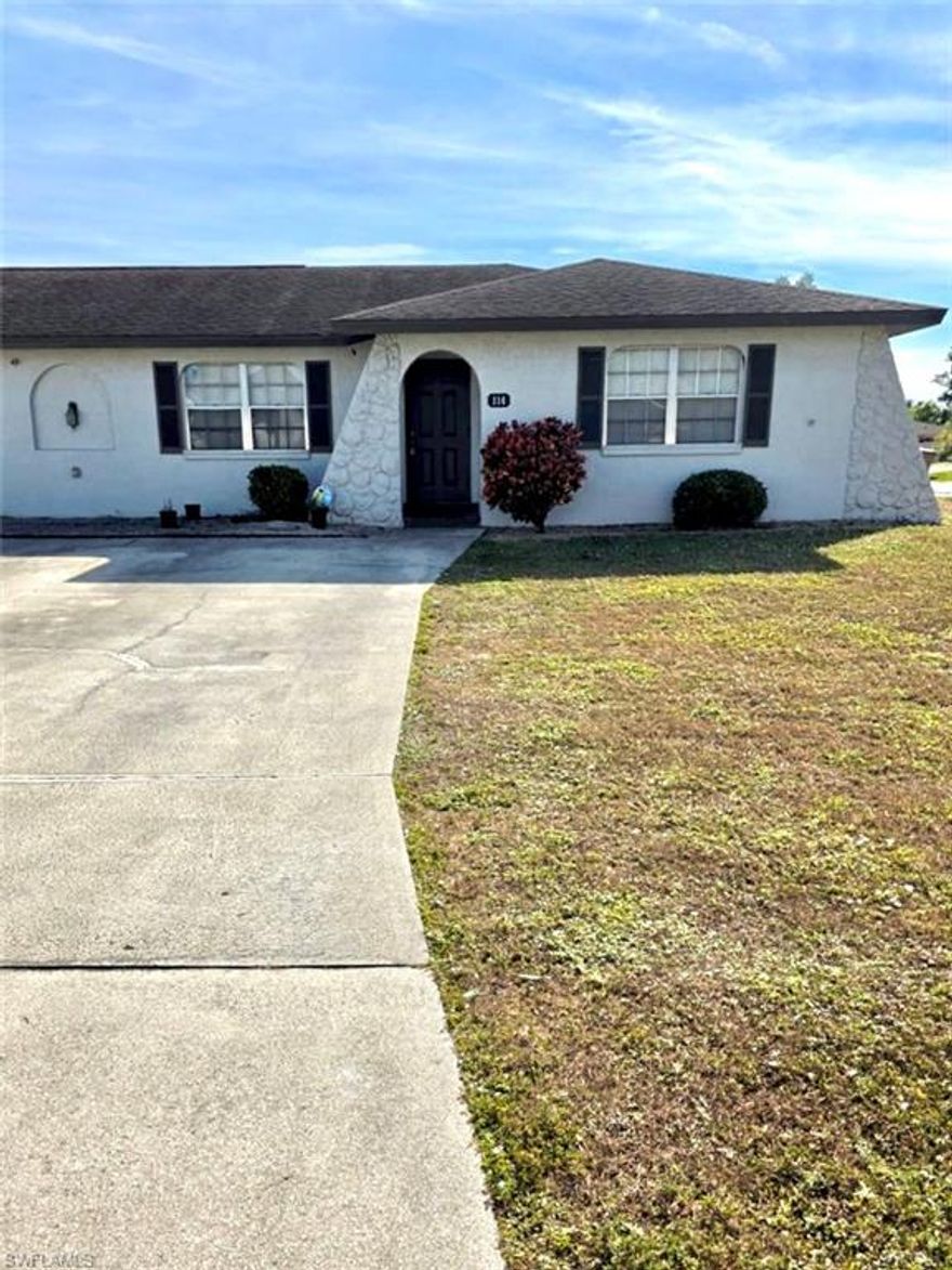 Now available for rent, this 2-bedroom 2-bathroom house has everything you need. Fully stocked with stainless steel appliances, a washer and dryer in-unit, and modern upgrades including granite countertops and luxury tile in the showers. The backyard features a paver deck and a screened-in porch. Located near Cape Coral Pkwy, close to the bridge, grocery stores, downtown shopping and more