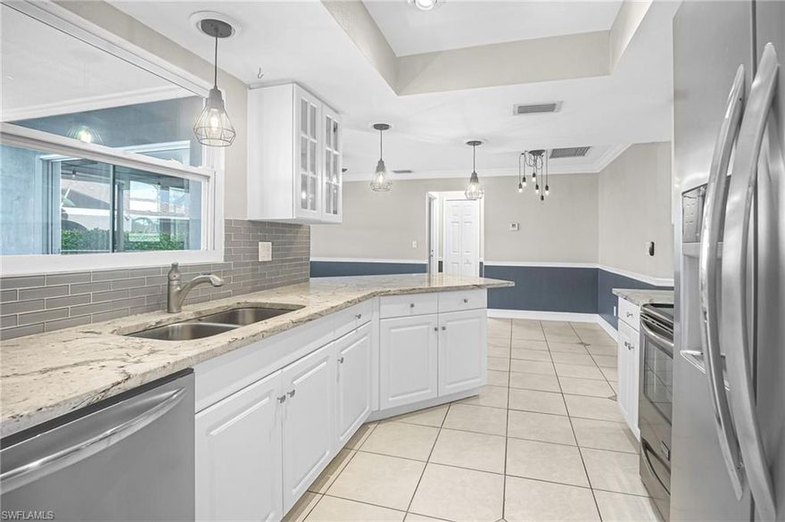 MOTIVATED SELLERS - Lowest priced pool home in 33919 & 33908!  LOCATION is everything! This two-bedroom, 2-bath POOL home shows great - and is in a fantastic neighborhood just minutes to beaches. NEW ROOF - DEC 2023-   Coronado Moors is a neighborhood of 300 single-family homes in South Fort Myers. A deed-restricted community, the neighborhood is known for its extra-wide streets and lots of sidewalks.   HOA fees are optional and just $40/year. This home is updated throughout - all tile, and laminate flooring.  The kitchen is updated with newer windows, granite, glass tile backsplash, pendant lighting, and stainless steel appliances. The Outdoor space is plentiful- with a large covered patio within a screened pool cage and a very private backyard with low-maintenance and native landscaping. Schedule your showing today.