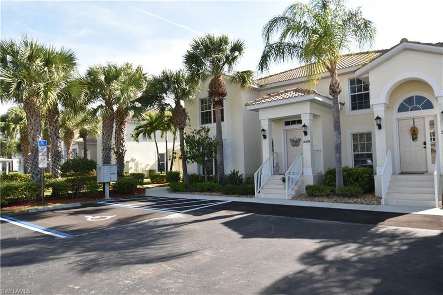 END UNIT FURNISHED BEAUTIFULLY WITH SO MANY UPGRADES !  All updates less than 2 years old.... Counter level granite countertops, stainless steel appliance package, pendant lighting,Granite countertops in both bathrooms, Light oak flooring throughout entire home, brand new washer & dryer, and so much more.   Such a private peaceful view out on the lanai to sit and enjoy your morning coffee or come home after a day of community activities and enjoy a cocktail. Country Club privileges in the social membership include "Pay as you play golf" on the 18 hole Gordon Lewis golf course, Har Tru Tennis courts, Pickle Ball, Bocce Ball, State of the Art Fitness, Card room, Restaurant with WEEKLY ENTERTAINMENT, Sidewalks, and Nature trails through the boardwalk and marshlands. Activities director coordinates something for everyone. Just down from the SWFL airport and several malls, restaurants, and hospitals. Come and live the Country Club lifestyle !!