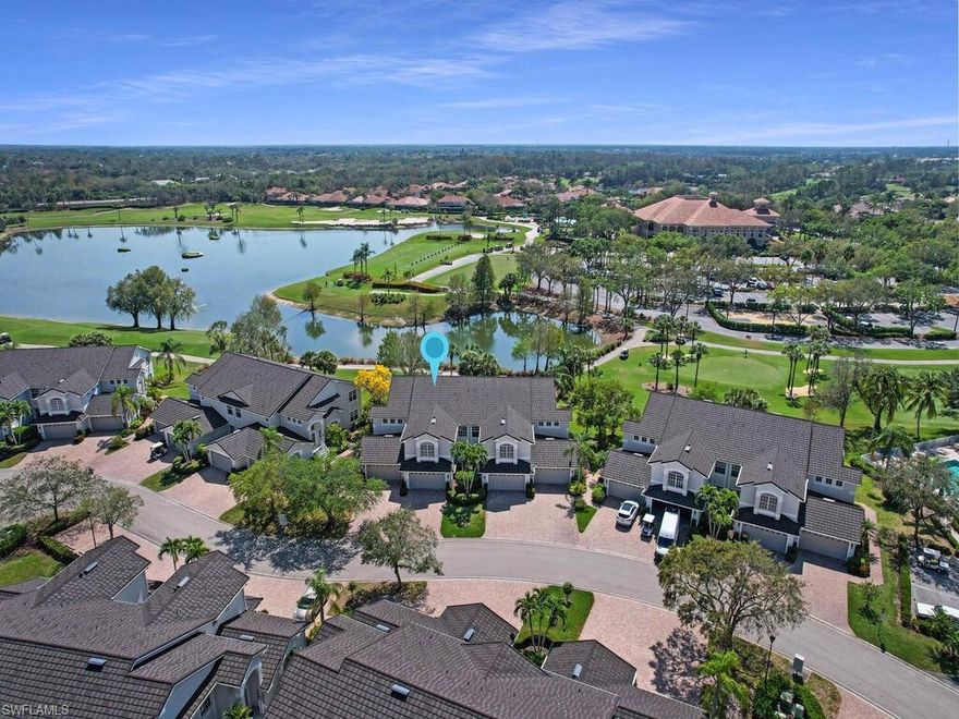 New to the market - this light and bright spacious second floor condo with expansive views of the lake and golf course in the much sought after Clubside at The Strand, a gated golf course and tennis community designed by renowned architect Gordon Lewis in North Naples, is ready for you! This end unit coach home has a two car attached garage, private elevator, electric storm shutters and is fully furnished. Enjoy watching the golfers from the large screened balcony with built-in grill, living room and eat-in breakfast area. The primary suite includes a walk-in closet, dual sinks, large soaking tub and large shower. The Club at the Strand, a private club offers 27 championship golf holes, Tennis Center & recently renovated Fitness Complex with state-of-the-art fitness equipment, with 8 HydroGrid Har-Tru clay courts and recently added 3 Pickleball courts, Bocce courts, a heated Jr. Olympic pool and Day Spa. Members enjoy casual & fine dining too! 30 minutes to the International Airport. Minutes from Gulf of Mexico beaches, the most popular North Collier Regional Park, shopping, dining, museums, galleries & entertainment! Ask about club memberships details & special financing options!