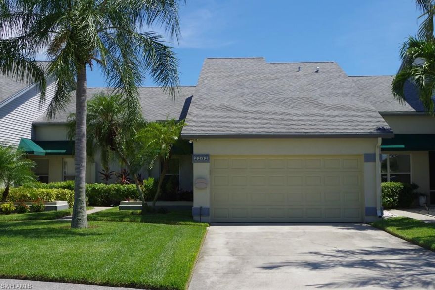 Enjoy carefree Florida living in this lovely villa home overlooking a beautiful lake in McGregor Park Circle. Mature landscaping and foliage create a tropical ambiance throughout the neighborhood and all of your maintenance is included. Low HOA fees of $300/month. Great location within close proximity of shopping, grocery, and restaurants; 10 minutes to Sanibel and Fort Myers Beach; about 5 minutes to Health Park Hospital. Plenty of walking/bike paths along McGregor Blvd. and Gulf Harbour right across the street; you could not ask for a better location. The interior of this home features an en suite Master Bedroom, Guest Bedroom and Bath, Den, and 2 car garage. The vaulted ceiling and enclosed lanai expand the square footage to over 1400 sq ft living area and create an open feeling. There's also a breakfast bar and a breakfast nook that overlooks the lake with tranquil views of the water and all the wildlife that goes with it. This is truly a great place to live, come check it out.