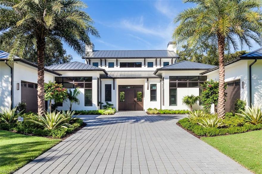 Looking for new construction, beautifully finished and furnished, ready for season AND in Pelican Bay - here you go!  This warm and inviting open concept home has all the space you need for comfortable living and entertaining inside or outdoors, as the space blends seamlessly.  Enjoy splashing in the pool, quiet time in the spa, or cooking and dining al fresco.  Thoughtful floor plan places the master retreat in a private wing.  The guest wing boasts three ensuite bedrooms.  The den/office has adjacent half bath, and second half bath location works for indoor/outdoor/pool.  You'll be delighted with all the special details included in this home.  There are many outstanding features of this Control4 Smart home that make it perfect for year round living or seasonal visits.  As a Pelican Bay owner, enjoy the private beachfront restaurants, beach services, tennis programs, fitness and community center, canoes/kayaks/sailing, wellness studio & spa. Golf memberships are available at Club Pelican Bay.