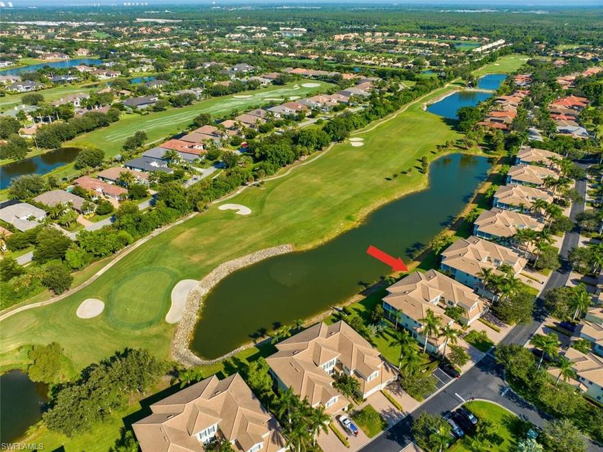 C11493 - This special residence boasts spectacular sunset views of the golf course and pond teaming with birdlife! The open great room and spacious lanai are ideal for entertaining or just relaxing with friends and family. Beautifully refreshed and renewed, the generous kitchen features lovely white cabinets, quartz counters, an elegant tile backsplash and a walk-in pantry. Features of the primary suite include a large custom walk-in closet, spacious spa-like bath, and direct access to the lanai. A private guest room and guest bath are located away from the living area. French doors to the private den provide flex space for an office or additional sleeping quarters for guests. Custom designer shades throughout are perfect for adjusting sunlight. Membership to the Renaissance Center is included with home ownership. It includes a resort style pool, 75' Olympic lap pool, bar & grill, attended fitness center, 8 lighted Hydro-Clay tennis courts, 5 bocce courts, and 4 newly resurfaced pickle ball courts, & newer Grill Room. The new Health & Wellness Center along with the new Pool Restaurant are now opened! Gordon Lewis Championship Golf Course, a Private Golf Club, requires a separate membership.  The golf course features 27 holes an $8m+ restoration.