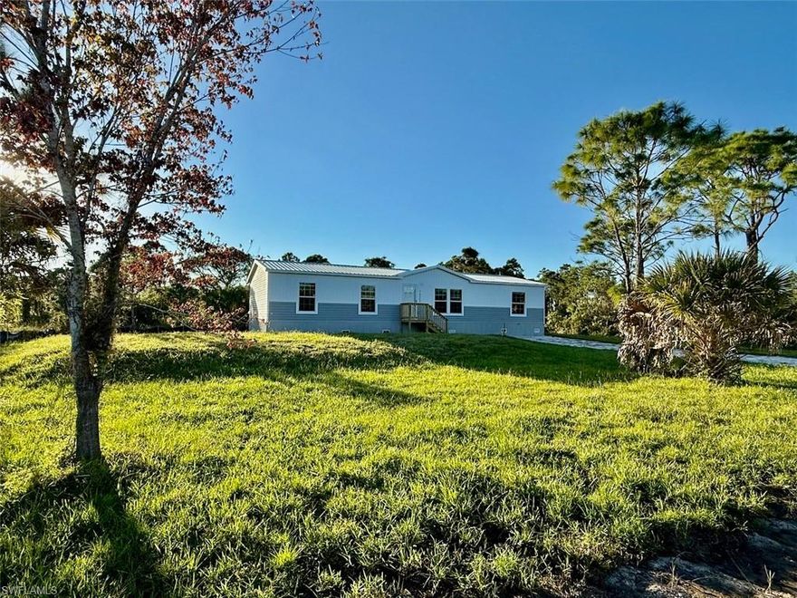 Don't miss the opportunity to own this stunning, BRAND NEW 3 Bedroom 2 Bathroom with Den SCOTBILT home with 1,560 SqFt under air, and metal roof. This gorgeous home is located in the sought after Charlotte Ranchettes Community in Punta Gorda, and sits on 1.25 Acre lot with an abundance of beautiful mature Oaks, and various trees spread across the property that create plenty of added shade, and privacy. This split floor plan offers spacious master, interior laundry room, large kitchen with upgraded island, spacious living room, and separate dining area. Both of the secondary/guest bedrooms are on opposite side of home as master bedroom, and share guest bathroom. This turn-key home comes complete with- well, septic, AC, water filtration system, steps, skirting, and ready for its new owners to move in. Additional home UPGRADES INCLUDE; Complete Finished Drywall throughout interior of home, Upgraded Coastal Craftsman Exterior with horizontal & vertical siding, upgraded ceiling fans & light fixtures, stainless steel appliances, all wood Shaker-Style cabinets, crown molding, sliding glass rear door, double vanity in master bathroom, stand-alone tub, upgraded master shower with rain shower head, walk-in closets, and much more!!!! LOCATION LOCATION LOCATION property sits off Bermont Rd. for easy access, and is just a short drive to beaches, airport, and various amenities the city of Punta Gorda has to offer. This stunning property has plenty of room for the whole family. Where they can Enjoy the privacy, as ALL OF THIS SITS ON 1.25 ACRES, and has plenty of room to bring your animals & toys, and add a barn/garage/shop/pool/etc. Contact your agent today to schedule a showing. Seller also has additional move-in-ready homes, homes that are 30-45 days from completion, & land available in the area.