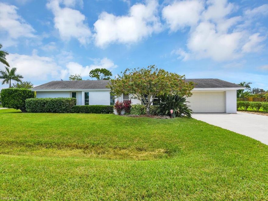Fantastic Naples Park location! Situated in one of the most desired areas of Naples on oversized corner parcel that is just minutes from the Gulf of Mexico & US 41...ideal for Airbnb. This home offers a great room layout, renovated kitchen, French doors to screened lanai, detached shed, large side yard, 2-car garage w/ laundry area, and additional parking pad on side of home. You will love the wonderful open feel of the home along w/ being so close to everything Naples has to offer- the world famous Naples 5th Ave district, the beautiful beaches, the shopping & dining at MERCATO, Naples Zoo, and just a short drive to public golf courses.