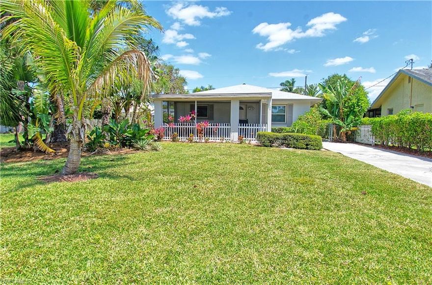 Fantastic 600 block LOCATION! Move in condition and FURNISHED. Numerous updates throughout with nothing to do. This 3 bedroom 2 full bath home is within WALKING distance to Vanderbuilt Beach,The Ritz, The Turtle Club, Delnor Wiggins State Park and The Mercato! Private back yard with room for a pool! NEW A/C. Come take a look - and price and compare this excellent maintained, solid concrete block, Naples home!