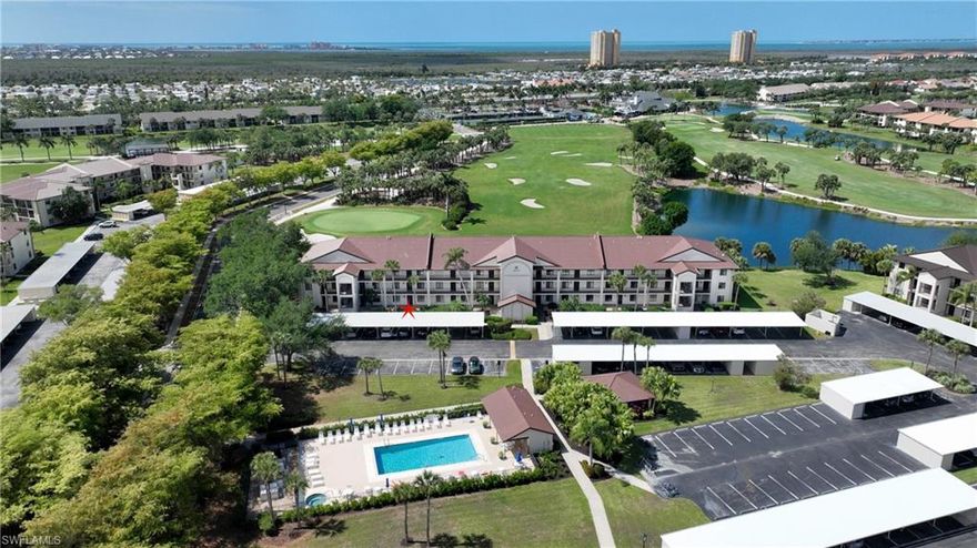REBUILT-REFURBISHED-UPGRADED. Kelly Greens Championship golf FIRST floor easy access, walking distance to the club-located on the practice area-across from the pool!-this terrace condo has all the latest appliances, flooring, countertops, cabinets, showers, and is ready to move into! Kelly Greens Golf and Country Club is located in THE PRIME LOCATION in Southwest Fort Myers a few miles from Sanibel and Fort Myers Beach!! Amenities include golf, clay tennis, a rebuilt clubhouse and exercise room, and pickleball! See the NEW gated and landscaped wall around the complex-ALL PAID FOR! 4 miles of sidewalks and paved roads! This area is surrounded by Target, Walmart, 4 Publix stores, an ALDI, ABC liquor, and numerous great bars and restaurants-no need to get in all the traffic! Just bring your bathing suit and enjoy the pools or get involved in the many teams and activities available to all levels of talent and abilities. See you there!