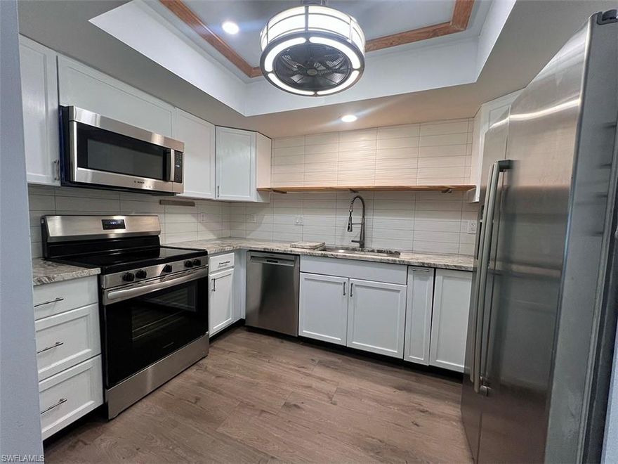 Welcome to this beautifully updated condo in the heart of Cape Coral, now offered for sale! Located in a desirable 55+ community, this residence offers the perfect blend of comfort, convenience, and low-maintenance living. Just minutes from the Midpoint Bridge and Cape Coral Bridge, you’ll enjoy easy access to Fort Myers, along with nearby shopping, dining, and entertainment.

Inside, the condo features fresh interior paint and wood laminate flooring throughout, including the bedrooms, with tile flooring in both the guest and primary bathrooms. The updated kitchen is equipped with granite countertops, stainless steel appliances, and an undermount single-bowl stainless steel sink, creating a clean and modern look. Hurricane-impact windows provide added peace of mind.

The open layout offers a bright and inviting living space, ideal for everyday living or entertaining. Just a short walk away, the heated community pool provides the perfect spot to relax and enjoy the Florida sunshine.

Priced to sell—don’t miss this opportunity to own a move-in-ready condo in a prime Cape Coral location. Schedule your private showing today!