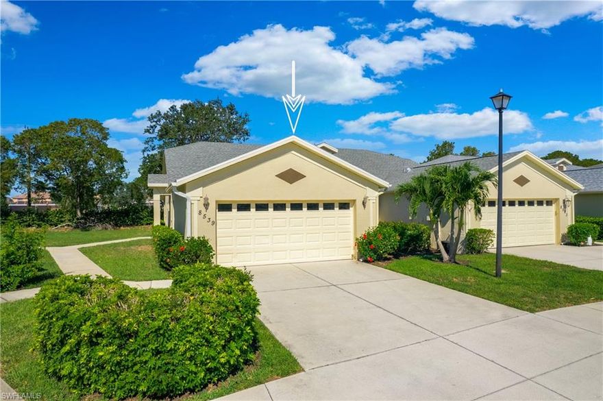 Great North Naples Location less than 1 mile to Logan Landings Restaurants, Publix, Chick-fil-A, CVS, Emergency Care, etc. and many other restaurants and shopping at the new Founders Square. 
Beautiful Attached Villa 3Bedrooms/2 baths, with master suite, on a large corner lot with a large screened in lanai just perfect for relaxing or entertaining. Open floor plan and vaulted ceilings make this home feel larger than its stated size.
New Roof installed 2020, New Water Heater in 2022. New Epoxy Floor in attached 2 Car Garage in 2022. Granite Countertops in Kitchen and beautiful tile throughout. New Screen in the lanai area. 
Low HOA includes Cable, Lawn/land care, Trash Removal, Community Center with Pool and Tennis. Laurel Oak Elementary, Oakridge Middle School, Gulf Coast High School.