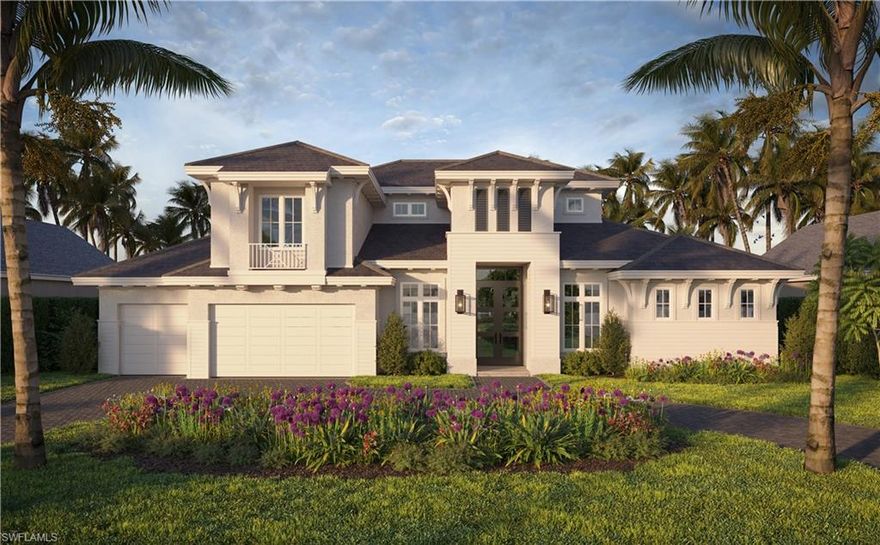 Welcome to 4771 West Boulevard. Borelli Construction, Park Shore's premier luxury builder, will begin construction on this fabulous new home soon for anticipated completion next Spring. Situated on a sought-after lake view lot with western rear exposure, this home will showcase gorgeous sunset views over the pool & spa. The two-story floor plan was carefully planned to include ample storage throughout, a separate sitting area in owner's suite overlooking the pool and lake, and massive covered lanai complete with full outdoor kitchen and gas fireplace. This location is conveniently anchored near Waterside Shops, several popular restaurants and amenities like the grocery store & Sea Gate Park. Borelli Construction is recognized for their top-to-bottom attention to detail as well as their inclusion of top-notch features: retractable screens and hurricane shutters over covered lanai, Crestron home & lighting automation, Wolf/Sub-Zero appliances, wide-plank French white oak floors throughout, Andersen windows, whole-house generator, spray foam insulation, gorgeous trimwork, window coverings & every closet built out with custom closet systems. Customize your finishes! X500 zone.