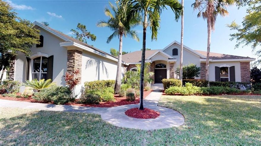 Welcome to BLACKHAWK!!  This is a highly sought after gated community, so don't miss your opportunity!  Blackhawk features some of Arthur Rutenberg’s finest custom built homes on estate sized lots right in the heart of South Ft. Myers. This home has 4 spacious bedrooms, 3 bathrooms, a Den, a 3 car garage & a heated POOL. With all this space there is plenty of room for everyone in your family.  Freshly painted inside, professional floor/grout cleaning, and BRAND NEW carpeting has been installed for you to move RIGHT in!