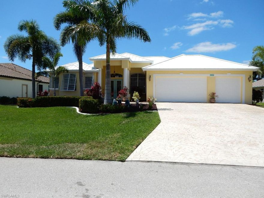 Beautiful 3 Bedroom 3 Bath 3 car garage with pool located in desirable unit 72 near Cape Harbour surrounded by million-dollar homes. New kitchen, with white shaker cabinets and white quartz counters 03/26. Recently painted interior and exterior 2026. New standing seam metal roof 04/2025. New A/C 05/23 with 5 year parts and labor. New water heater 02/26. New decora switches and receptacles 04/26. New garage door openers and springs 03/26. All new slider rollers 01/26. New LG range 04/26. All other appliances replaced with LG appliances 2020. New pool pump 04/26. Sold "as is".