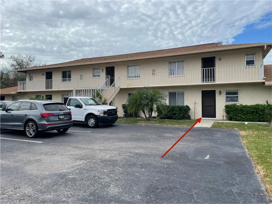 PRICE REDUCED TO SELL!! Located in Desirable SW Cape Coral. 1st floor unit and just steps to the community pool. Newer vinyl flooring throughout. Newer refrigerator and dishwasher. Management rules on rentals are 30 day minimum lease as well. Located close to all amenities including downtown Cape Coral Entertainment Districts. Monthly association dues cover water, sewer, lawn, insurance and pool upkeep. One more more photos have been virtually staged.
