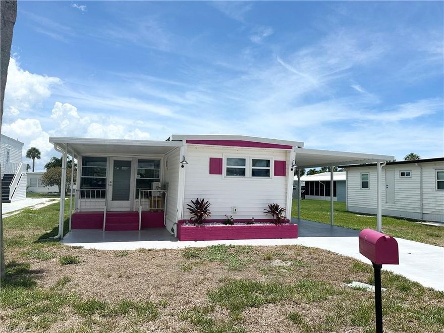 They say great things come in small packages---and this is a nice package.  Listed at more than $50,000 BELOW the next comparable manufactured home, this is without a doubt the best deal Bayside has to offer. This property has new plumbing, new electrical, new kitchen, drywall, flooring and more. As you may know, Bayside Estates is a highly desirable place to live as it is only 2.5 miles to Fort Myers Beach, and you own your own land!! Typically, prices are higher than surrounding parks. However, this listing is priced well below market value and would be an excellent value to the retiree who might be living on a limited income or to the snowbird who wants a place to spend the winter without spending a lot of money. If this fits your criteria, don't delay and make an appointment to see this listing today. Bayside Estates is the best kept secret of Fort Myers Beach. This incredibly active and friendly 55+ community is the crown jewel on the gulf coast. Bayside estates is only 2.5 miles to the beach. A very popular activity is riding your electric bicycles to the beach for the day and visit the world-famous Jimmy Buffett’s Margaritaville. Just don't step on a pop-top!!. Nearly all of the major retail vendors are within a very short driving distance for ultimate convenience. For those who don’t know a lot about Bayside Estates, it is a very fun place to call home---some would even say it’s a mature person’s playground. Whether you want to play pickleball, tennis or bocce ball or hang out at the community pool, or simply cruise the hood in your golf cart, there is always something going on around here. People are friendly and you will be warmly welcomed.