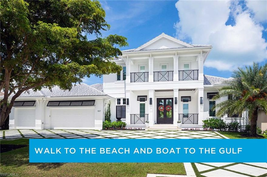 Welcome to your dream home in the sought-after Seagate neighborhood. One of the highlights of this home is the private beach club, featuring a covered dining area for memorable gatherings, a convenient grilling station, and bathrooms. It's the perfect spot for enjoying sunsets or hosting special events with friends and family. Truly, there is nothing quite like it in all of Naples. Step inside and be captivated by the wall of glass, providing breathtaking views of the serene saltwater pool and beyond. With a cabana bath just steps away, you can effortlessly transition from poolside fun to indoor comfort. This home boasts numerous upgrades throughout, enhancing both style and functionality. From the modern finishes to the state-of-the-art amenities, every detail has been carefully thought out. Not only does this property offer an unparalleled lifestyle, but its centralized location is also a major advantage. Take a short stroll to Waterside Shops for a day of upscale shopping and dining, enjoy a cultural performance at the renowned Artis—Naples theater, or explore the charming boutiques and restaurants of Venetian Village. It's the epitome of luxury, convenience, and coastal living.