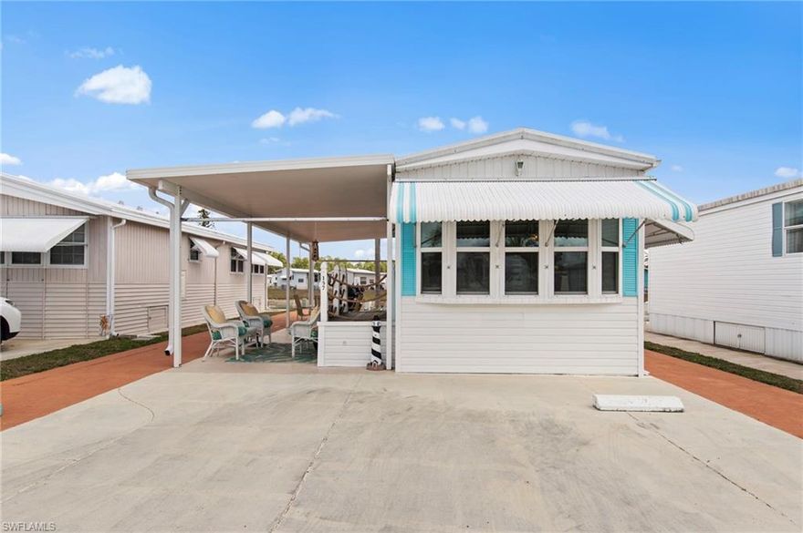 Enjoy relaxed Southwest Florida living in this well-maintained mobile home located in the welcoming community of Fountain View RV Resort. Perfectly positioned on the lake, this property offers peaceful water views and a setting that captures the essence of Florida’s laid-back lifestyle.

This home has seen several important upgrades, including brand new plumbing throughout the entire residence, giving future owners peace of mind. Hurricane protection surrounds the home, providing an added layer of security during storm season. Step outside and enjoy the newly installed decking, an ideal spot to relax with your morning coffee while overlooking the tranquil lake.

The covered carport offers plenty of space for your car, motorcycle, bicycles, or additional outdoor gear, and the property also features an extra parking space directly in front of the home for guests or a second vehicle.

Whether you're looking for a seasonal retreat, full-time residence, or affordable Florida getaway, this lakefront property in Fountain View RV Resort offers comfort, convenience, and beautiful water views all in one inviting package.