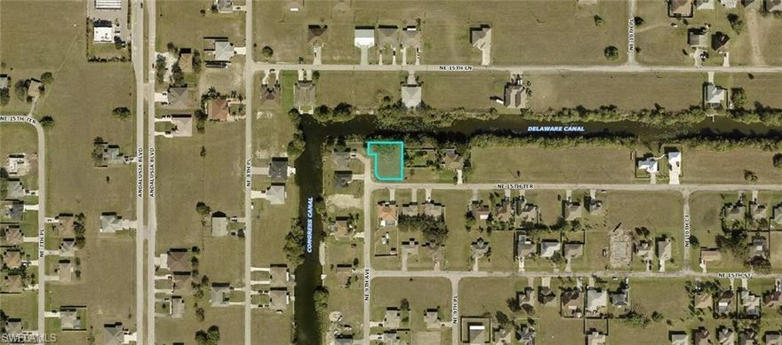 Overzised freshwater lot, Only minutes to Pine Island Road, which provides access to many shops, restaurants, and retail centers. Live in a silent neighborhood, with a view canal. City especial assessment FULLY PAID by seller!!  Seller is financing with 40% of the full price. Make an offer today.
