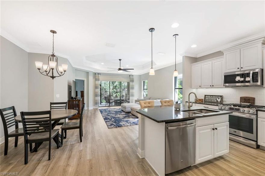 Best/Highest Offers will be accepted until Monday 10/11 at 5pm. 

Immaculate, well appointed and bright 2 BR/Den/2BA in well located Villa Palmeras. This upgraded villa features epoxied garage floor, luxury vinyl plank floors, white kitchen cabinets with backsplash and stainless appliances, crown molding, tray ceiling, and recessed lighting. Screened lanai expansive views of the preserve. Amenities include a community pool, spa & sun deck. Stroll the 300ft elevated boardwalk crossing over a tributary of the Estero River. Bike ride access to the 30mi Three Oaks Bike Path which extends from Naples to Fort Myers. This community offers natural gas and no (CDD) community development district fees.