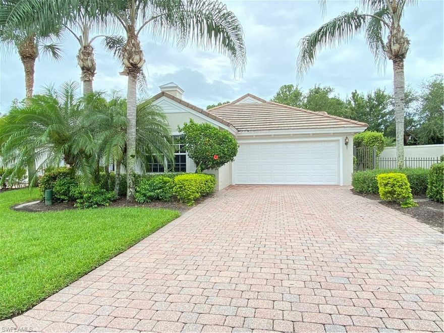 Welcome to the ultimate SW Florida life-style living in Cascades at River Hall. This 55+ gated community offers a LOW monthly HOA fee which covers your lawn care, cable/internet, resort style heated pool, amenities that include a full fitness center, clubhouse, sports courts including pickleball, bocce and tennis and loaded with social gatherings and activities to keep you entertained all year round. NO FLOOD ZONE so NO LENDER MANDATED FLOOD INSURANCE REQUIREMENTS! Private courtyard directs you to your front door. This will open up into a great room that flows right into your dining room and kitchen.  The master is conveniently tucked away for the utmost privacy and the spa-like and spacious bathroom features a his/hers vanity, oversized soaking tub and separate shower.  On the other side, a long hallway separates the guest bedroom, guest bathroom and den that is large enough that gives it flexibility to act as a third bedroom when family and/or friends visit. Glass sliding door, from both the kitchen and the dining room, will open up a screened-in covered lanai for your morning coffee or outside dining. Private, extended backyard with no neighbors behind you and desirable SSW exposure. This property has only had one tenant for over 5 years so it's in immaculate and pristine condition. Cascades is conveniently located between RSW and Punta Gorda Airports which are accessible by I-75 just 6 miles away. Golf is available and optional for residents.