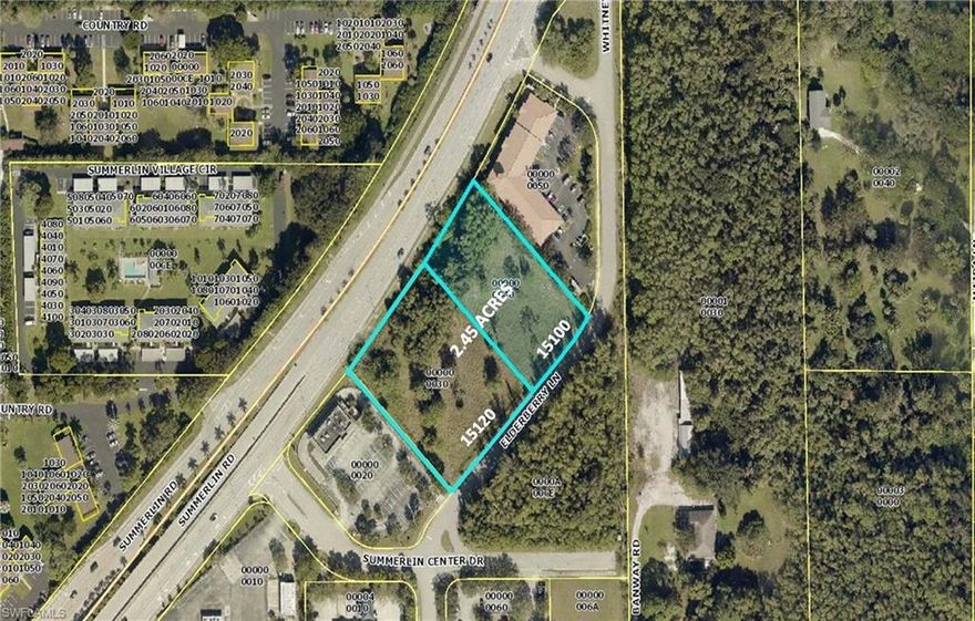 This 2.45 acre commercial parcel is centrally located in Fort Myers with great access to Summerlin Road and Gladiolus.  Zoned CC, the property permits a range of commercials uses.  Due to the proximity to two major hospitals, the site is perfect for a medical office.