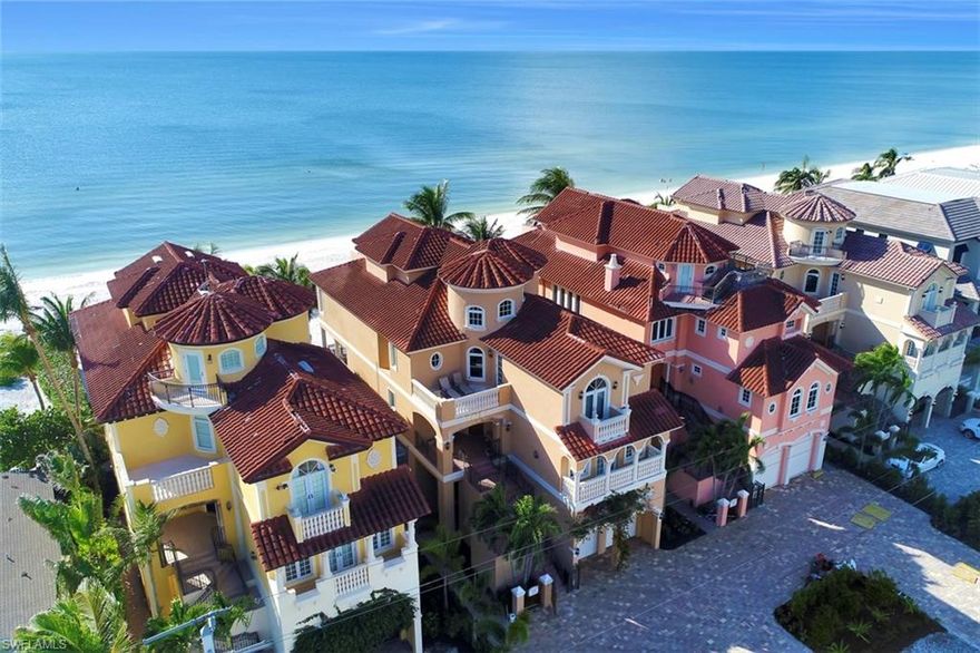 YOUR OWN PRIVATE BEACH! This spectacular Gulf Front home offers amazing western views, magnificent sunsets, private pool, and beach area. Perfect for hosting family and friends, this three-level custom home with elevator is finished with impact rated windows and doors, sprinkler system throughout, marble and hardwood floors, custom cabinetry, granite and marble counter tops, Subzero and Wolf appliances with gas burners and a gas fireplace.  Luxury finishes abound! Prepare to be WOWED!