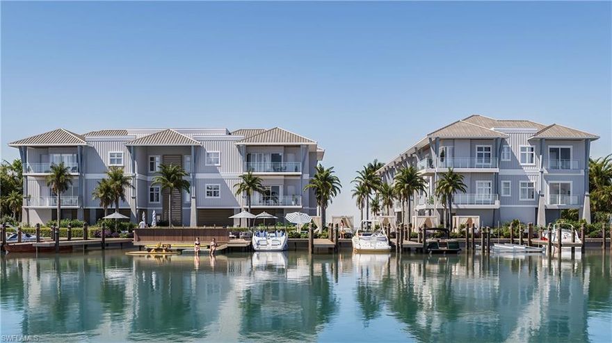 Introducing Harbour House, an exclusive new development on Gulf Shore Boulevard North—Naples’ iconic Miracle Mile—where condominium living is reimagined with the scale, privacy, and lifestyle of a custom single-family residence. With just 14 residences, Harbour House is uniquely defined by its private ground-floor Garden Retreats, each featuring a covered lanai, private pool, outdoor kitchen, and low-maintenance artificial turf—an extraordinary offering rarely, if ever, found in a condo setting. Residence 202 offers an impressive 4,663 total square feet, inclusive of over 1,000 square feet of private ground-level living space, creating a true indoor-outdoor lifestyle that feels more like a luxury home than a condominium. Every residence includes a private garage and private elevator, reinforcing the single-family feel while maintaining the convenience and low-maintenance benefits of condo living. Residences begin at 16’ elevation, offering enhanced peace of mind and elevated views. Harbour House is comprised of three boutique buildings and is built and developed by Borelli Construction of Naples, a family-owned company with decades-long roots in the community, Harbour House reflects a longstanding commitment to craftsmanship, relationships, and thoughtful development that has helped shape Naples’ residential landscape. Architecture by MHK Architecture delivers timeless coastal design, while the private Garden Retreats are designed by OPI: Outside Productions Inc. Interiors are curated by R & Co. Designs, with furniture packages available for a seamless, move-in-ready experience. Each residence is delivered complete with hardwired motorized shades, lighting control systems, built-in speakers, fully built-out closets, designer trim work, and curated light fixtures. Situated on a wide bay, Harbour House offers an exceptional waterfront lifestyle with 11 optional boat slips accommodating up to 40-foot vessels and a dedicated kayak launch. Enjoy quick access to the Gulf of Mexico within minutes, making spontaneous sunset cruises, fishing excursions, and beach hopping effortlessly part of everyday life. When you return home, residents can gather on a stunning over-the-water amenity deck and bask in Naples’ celebrated climate. In addition, six private waterfront cabanas are available for exclusive resident use, creating a resort-style extension of each home. The community is pet friendly and ideally located near premier shopping and dining, with Lowdermilk Park directly across the street for effortless beach access. Residence 202 also features two private balconies, providing additional outdoor living and tranquil bay breezes. Harbour House represents a rare opportunity to enjoy the privacy, scale, and craftsmanship of a custom home—paired with the ease and sophistication of luxury condominium living—on one of Naples’ most coveted waterfront corridors.