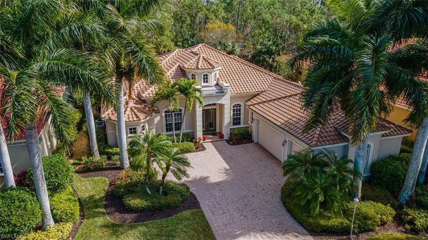 You'll want to see this popular home in Vasari first!  When privacy, tranquility and an active community with bundled golf combine to create the perfect lifestyle!  This open floorplan residence features expansive indoor and outdoor spaces for entertaining and casual living.  Enjoy bright morning light and pastel sunsets while taking advantage of the extensive facilities at the Vasari Clubhouse and Golf & Tennis Club.  Interior features include high ceilings, beautiful custom cabinetry, plantation shutters, crown molding in a neutral color palette.  The large lanai under roof includes an outdoor kitchen, living and dining area. Meticulously maintained and in excellent condition.  New roof too!! View the Matterport virtual tour and video to fully appreciate everything this home has to offer!  Vasari is situated on 375 acres of lakes and wildlife preserves with an 18-hole golf course and lakefront clubhouse. Members can enjoy lighted Har-Tru tennis courts, an updated fitness and a fabulous clubhouse - full details on their current renovation are available!  Seller has prepaid the assessment!! Ask about special financing options.  Ready for quick occupancy too!