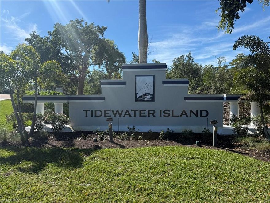 Nice cleared lot on a cul-de-sac is your opportunity to build your dream home on THE LAST REMAINING LOT inside of the beautiful gated community of Tidewater Island. Just a short drive to SWFL International Airport and the white sandy beaches of Sanibel Island & Fort Myers Beach. Publix shopping and entertainment are just minutes up the road. Come and explore the opportunities today! - Survey & Engineering report are also available for review.