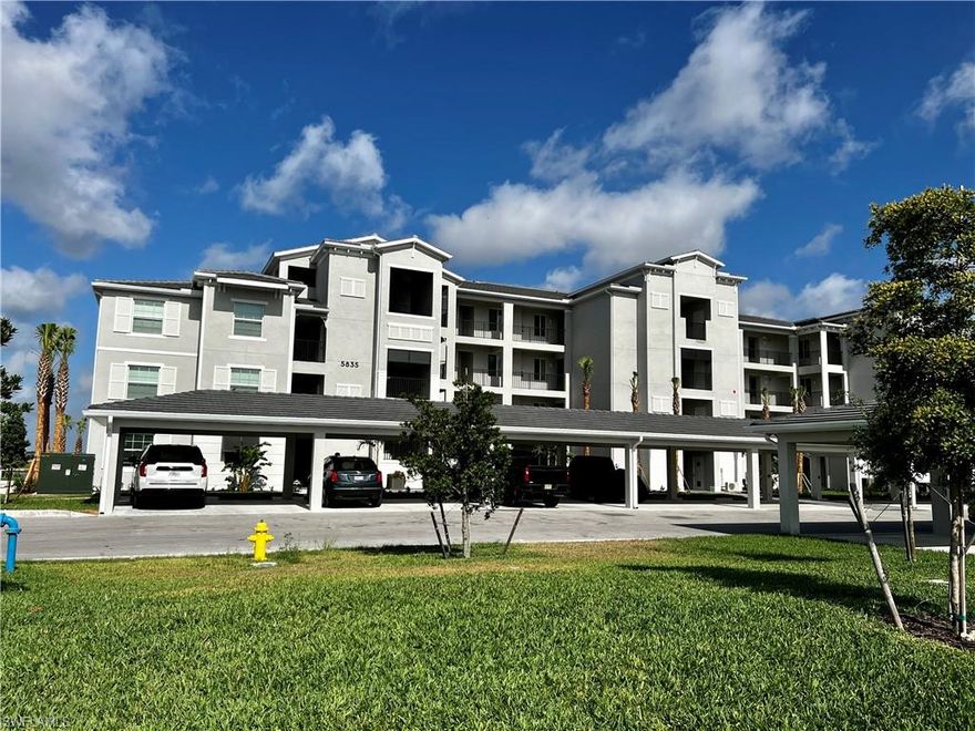 Welcome to 5835 Double Eagle Cir #4718, a beautiful first-floor 3/2 condo (1,301 sqft) in The National Golf & Country Club of Ave Maria, FL. AVAILABLE IMMEDIATELY, this inviting UNFURNISHED LONGTERM RENTAL is TILED THROUGHOUT, offering easy maintenance and a clean, open feel. Enjoy GORGEOUS LAKE VIEWS and SPECTACULAR SUNSETS from your SCREENED-IN LANAI, which includes one of the home’s 5 CEILING FANS (three in the bedrooms, one in the living area, and one on the lanai).

This condo includes an OPTIONAL GOLF MEMBERSHIP and is ideally located JUST BEHIND THE GOLF PRO SHOP and WITHIN CLOSE PROXIMITY TO THE COMMUNITY'S RESORT-STYLE AMENITIES, including a championship golf course, pool with lap lanes, fitness center, day spa, pickleball and tennis courts, and poolside dining.

Located in the nationally recognized town of Ave Maria, residents enjoy access to shopping, dining, parks, and Ave Maria University—all within a VIBRANT BLUE ZONE® master-planned community known for promoting wellness and connection.

Long-term rental. First, last, and security deposit required. No pets. $40/person credit and background check, $150 HOA application for social membership, $400 golf transfer fee (optional), $149 rental office application, and $200 departure cleaning fee.

Experience golf resort living in Ave Maria — where community meets paradise.