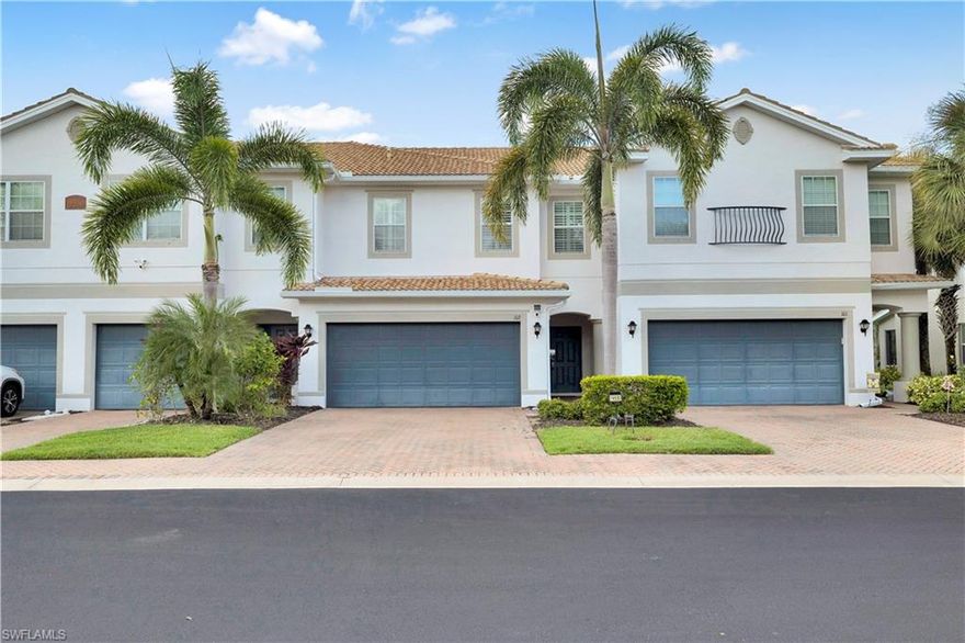 Vacant Property!!!
Welcome to this stunning townhome in the highly sought-after Somerset community of Estero. This meticulously maintained home boasts 3 spacious bedrooms, 2 full bathrooms, and a convenient upstairs laundry room.
Step through the formal entry into the open, inviting living spaces, including a dining area, great room, and a tylish kitchen with wood-faced cabinetry featuring 42-inch uppers, granite countertops, nd stainless stee appliances. The first floor also offers beautiful tile flooring throughout, a 1/2 bath, ample storage, and a screened lanai overlooking the community lake with western exposure - the perfect spot to enjoy Florida's breathtaking sunsets.

This home has been recently updated with new carpet, fresh paint, and additional closet storage space, adding to its move-in-ready appeal. The master suite provides a relaxing retreat with dual sinks, a separate tub and shower, and generous closet space. With large closets throughout the home, storage is never a concern.
The townhome's location Is Ideal -within walking distance to Three Oaks Elementary School and just a short drive
to Florida Gulf Coast University (FGCU), Southwest Florida International Airport (RSW), Miromar Outlets, and a variety of shopping and dinning destinations. Positioned between Fort Myers and naples this home also offer easy  access to I-75, making it perfect for both convenience and accessibility. The Somerset community features low HOA fees and access to a community pool, adding to the appeal.
Don't miss out on this incredible opportunity schedule your showing today and make this beautiful townhome yours before it's gone!