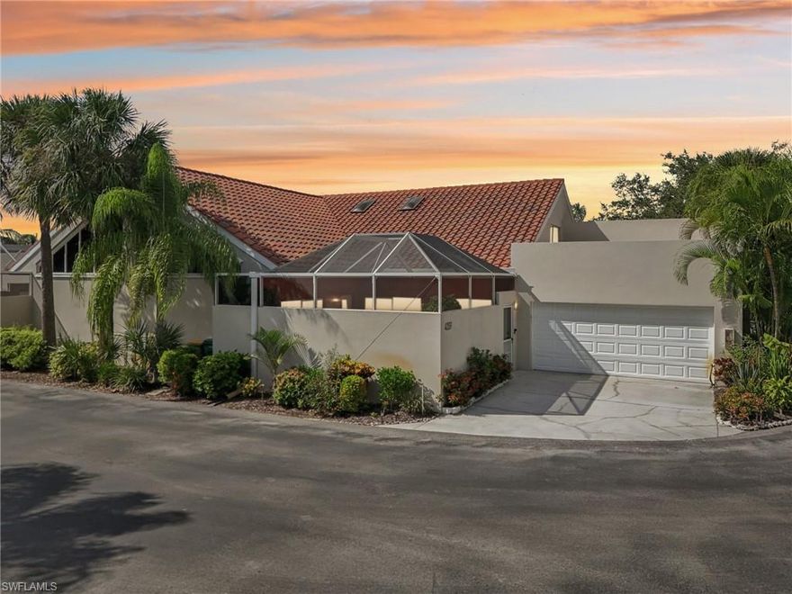 Step into the charm of this stunning Courtyard Villa that lives like a single-family home. The first floor features two spacious bedroom suites, soaring 22-foot volume ceilings, and skylights that fill the home with natural light. Upstairs, a versatile loft opens to a sunny terrace—perfect for relaxing or working from home.
The expansive 20x20 private courtyard is the true centerpiece, with room for a spa and ample space for grilling, entertaining, or soaking up the Florida sun. A two-car garage and hurricane shutters provide both convenience and peace of mind.
This villa is ideal as a serene primary residence or a delightful vacation retreat, nestled in a quiet community offering a sparkling pool and tennis courts. Perfectly positioned within the neighborhood—away from Immokalee Road and across from the lake—you’ll enjoy a tranquil setting with easy access to I-75.
Best of all, you’re just minutes from white-sand beaches, Mercato’s shopping and dining, and the vibrant energy of 5th Avenue Naples.