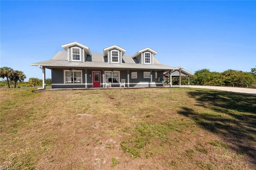 Private LaBelle Retreat on 2.5 Acres — No HOA, No Flood Zone
Welcome to this well-maintained 3-bedroom + den, 3-bath single-family home in LaBelle, set on 2.5 fully usable acres with room for animals, toys, and true Florida living. Built in 2007 and offering 1,839 sq ft, this property blends comfort, function, and rural freedom. The home features a durable metal roof, new A/C, tankless water heater, and mini-split systems for efficient climate control. Inside, enjoy an updated kitchen and renovated master bath, along with a flexible den ideal for an office, guest space, or hobby room.  Outdoor amenities shine with a pole barn with water and electric, 2 horse stalls, open pasture for animals, a beautiful pergola, screened porch, and additional climate controlled shed for storage. A 50-amp plug adds convenience for RVs or equipment. Located in a NO flood zone with NO HOA, this property offers peace of mind and unmatched flexibility.  Perfect for horse owners, hobby farmers, or anyone seeking space, privacy, and a relaxed country lifestyle—just minutes from town conveniences.