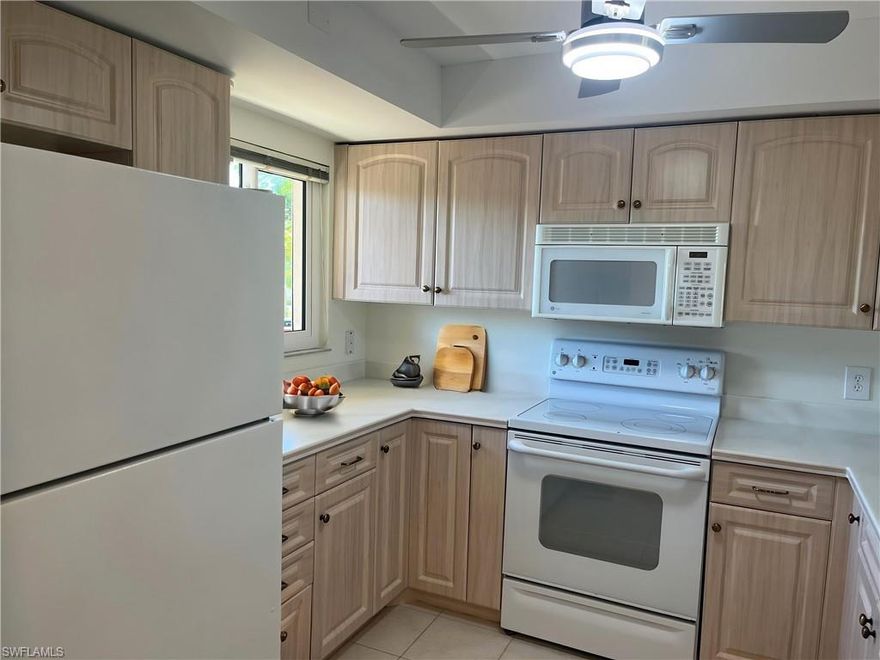 Come see this meticulous clean condo!!  The unit has a fresh coat of paint throughout, brand new carpet in the main living area and both bedrooms.  In the kitchen there is plenty of cabinet space and pull-out shelves in the pantry cabinet.  New Fan/Light too.  Primary bedroom has ensuite bathroom with walk-in shower.  Full size washer and dryer.  Impact Resistant Windows and Hurricane Shutters for your added protection.  Gorgeous views of the golf course and lake. Unit also comes with Car Port Space and Golf Cart Space all included!!
This is a 55+ Gated Community is peacefully set in the middle of everything there is to do in South Fort Myers. Close to RSW International Airport, and Punta Gorda Airport which offers you options for you to frequent this as your seasonal home or if you intend to live full time. Golfing is Bundled in your Fees for 2 Owners to Play as you Desire. Putting Green, Driving Range. 6 Tennis Courts, Pickleball, Bocce Ball or Shuffleboard. Many Cards and Game Groups, Planned lifestyle events and outings. Live Music events and Entertainment brought in for you and your guests. "Tee Room" Restaurant/Bar, Great Neighbors and Social Support. Close to shopping, restaurants, everything you need is here or just outside our gates. Condo fees cover all your amenities plus your internet/cable, water, sewer, trash removal, lawn maintenance, you pay your electricity. Great fun, friendly community!