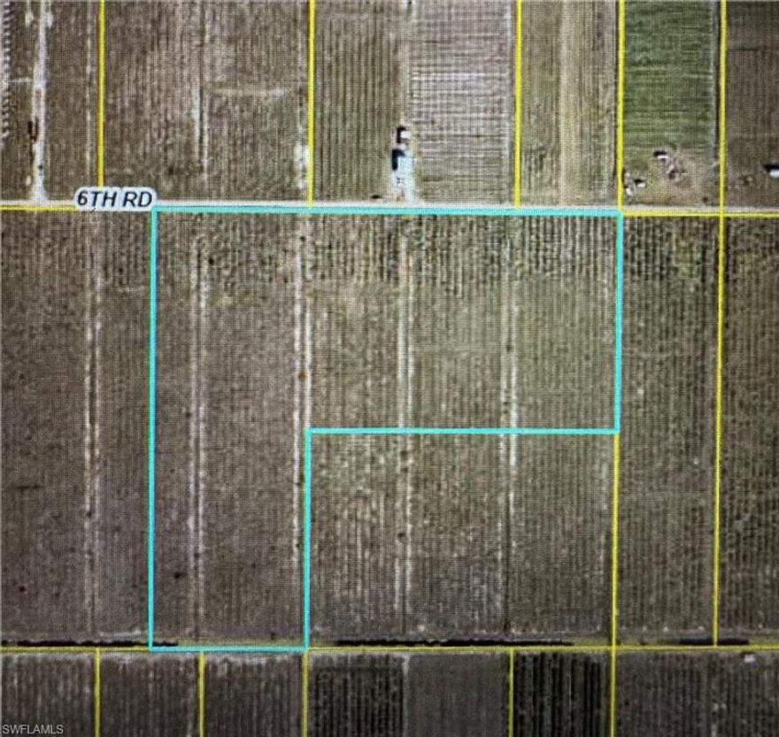 41 acres prime agricultural land cleared and ready to farm. There is a power pole that runs up to the property line for easy access to connect power, GPS will not take you to its location. This parcel is part of the established Gerber Groves Water Control District, providing essential irrigation and drainage infrastructure already in place, a major advantage for agricultural operations. Zoned for agricultural use, the property offers endless possibilities - from citrus, vegetables, and specialty crops to livestock, ranching or a secluded homestead. The surrounding area is a well-known farming community with nearby packing houses, agricultural operations and rural residences.