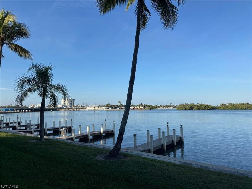 Welcome to this fully renovated two-bedroom condo located in the desirable Sportsman's Cove Yacht & Racquet Club, just steps from the Bay.  A boater’s paradise with an extra-large lanai and spectacular views, assigned usage of boat dock (maximum boat size allowed 26’ L x 9’ W) just a few feet away, community boat ramp and fishing pier with fish cleaning station as well as an on-site boat yard for storage.
This stunning unit features new A/C, tankless hot water heater, soft-close kitchen cabinets, quartz countertops, stainless steel appliances, recessed lighting, crown molding, and ceramic tile throughout offering an exceptional blend of modern flair and sophistication.  Watch manatees and dolphins frolicking from your lanai.
The vibrant community features a tennis court (pickleball being added) and sparkling heated pool for your enjoyment.
Impact windows and doors, 48” flood barriers, and relatively low HOA fees offer both affordability and peace of mind.
Located just minutes from Fort Myers Beach, restaurants and shopping!