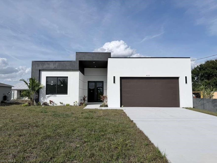 Brand-new modern home with no HOA and seller incentives available! This stunning 4-bedroom, 3-bath residence features a sleek contemporary design, open-concept layout, and high-end finishes throughout. The modern kitchen offers quartz countertops, stainless steel appliances, flat-panel cabinetry, and a large island perfect for entertaining.

Porcelain tile flooring flows throughout the home, creating a bright and elegant feel. Spacious bedrooms, modern bathrooms with quartz vanities, and a private primary suite provide comfort and functionality. Sliding glass doors lead to the backyard, offering great potential for outdoor living.

Includes a 2-car garage, dedicated laundry room, and quality new construction details. Located in a growing area surrounded by new homes, with easy access to main roads, shopping, and schools. Don’t miss this opportunity!