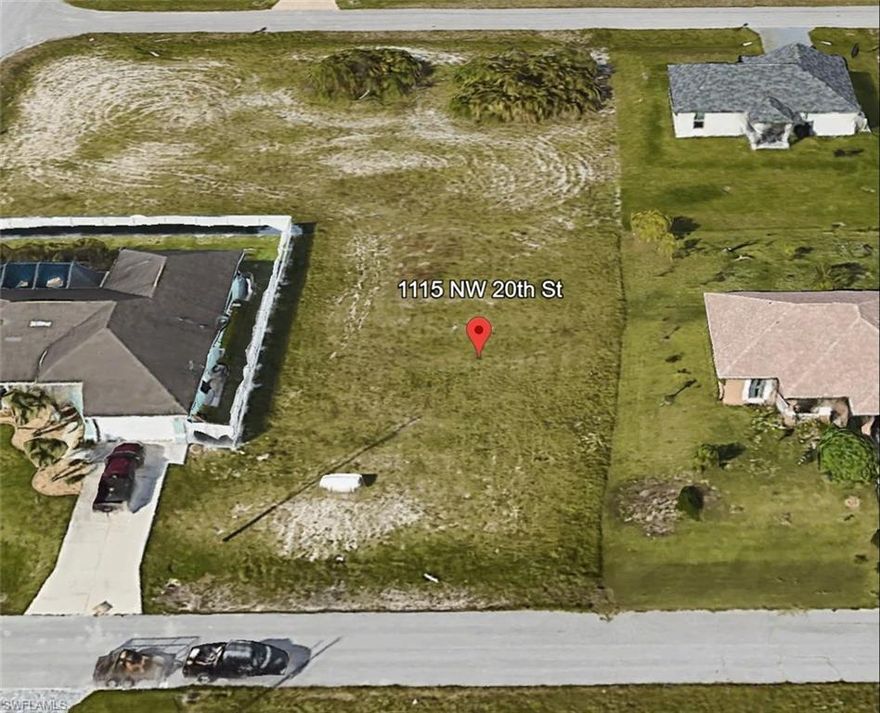 This cleared lot in the desirable area of NW Cape Coral is ready for your new pool home! This lot has no environmental restriction to worry about and you can build on it right away! No assessments due in this area as lot is still on well and septic which leads to much more affordable taxes for the homeowner. Short driving distance to schools, golf course, restaurants and grocery stores as well as an easy commute to Fort Myers and Punta Gorda. 
Seller is selling 2 other lots in NW Cape Coral and is willing to sell all 3 for a package deal!