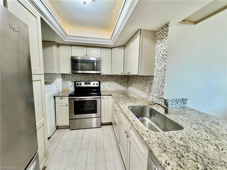 First floor condo available in Lakewood with easy access to covered parking!  Remodeled in 2017.  Great location minutes to Naples famous beaches and Fifth Avenue.