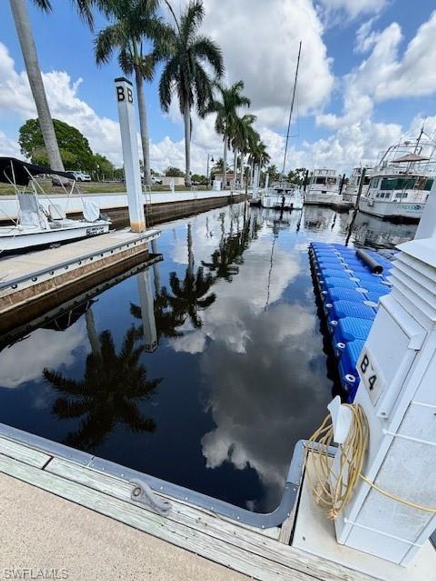 Very protected boat slip from winds and storms. Convenient to the parking lot and B dock ramp for easy transportation of all your gear. Bridge-free access to the Gulf via a marked channel. Slip has water and electricity for your convenience. A jet dock is also available for purchase separately--please inquire.