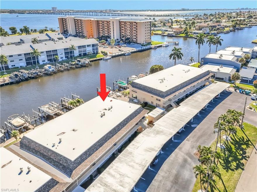 NEW LISTING TODAY!! SELLER FINANCING IS CONSIDERED! DEEDED BOAT SLIP WITH A 10,000 POUND LIFT, WIDE CANAL WITH DIRECT ACCESS (No Bridges to the River) and only 5 MINUTES BY BOAT TO THE RIVER....WOW! This home is being sold TURNKEY with the exception of a small list of items that will not convey! Located off of BEAUTIFUL BEACH PARKWAY and a 3 minute walk to the City of Cape Coral's NEW JAYCEE PARK PROJECT which is on the river. And speaking of location, downtown Cape Coral and all of its eateries, pubs, fine dining and so much more are just a few minutes away by car. This area of the Cape is known for great biking and walking areas! This 2 bedroom, 2 bath unit also has an office! This is an END UNIT which means more windows and more light! When you step into this Condo, immediately to your right is a separate office, a perfect size and a nice barn door slider for some privacy! As soon as you walk in the front entry, the openness hits you and the view across the canal is all Florida! A beautiful open kitchen with a large island sets the tone! One of the big advantages of having an end unit is the extra windows which give you great light and it's nice not having anyone living next to you on one side of the condo, a bit more privacy you might say! As you walk in and look to your left you see a nice hallway which gives you access to the guest bedroom, guest bath and a nice utility room which is where the washer and dryer are located. The utility room also houses the air-conditioning unit and hot water heater with still plenty of space including countertop space. As you proceed through the condo it feels very airy, open and comfortable! With views of a wide sailboat access canal system out your right side windows and directly ahead of you, it screams RELAXATION! As your standing there enjoying the views, to your left is a beautiful lanai area which gives you the flexibility of enjoying it as a lanai with sliding doors that can be opened up for fresh air or close them and enjoy the air conditioned comfort! That lanai space sits just to the side of the great room and directly in front of the owners bedroom, it's really beautiful, just check the photos here in this listing and you will see! The pool area is comfortably located along the canal, in this case your deeded boat slip is in close view while relaxing pool side!
Please be sure to make your appointment to see this waterside GEM!