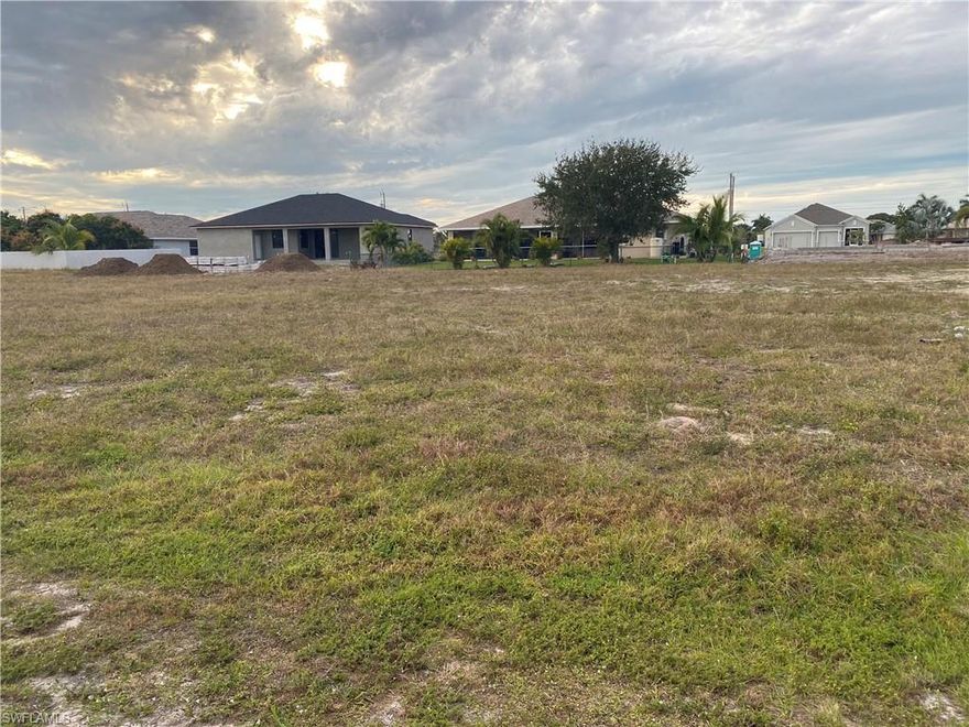 Great location in a fast growing area of NW Cape Coral. Drive by and take a look at this beautiful spot to build your next home.