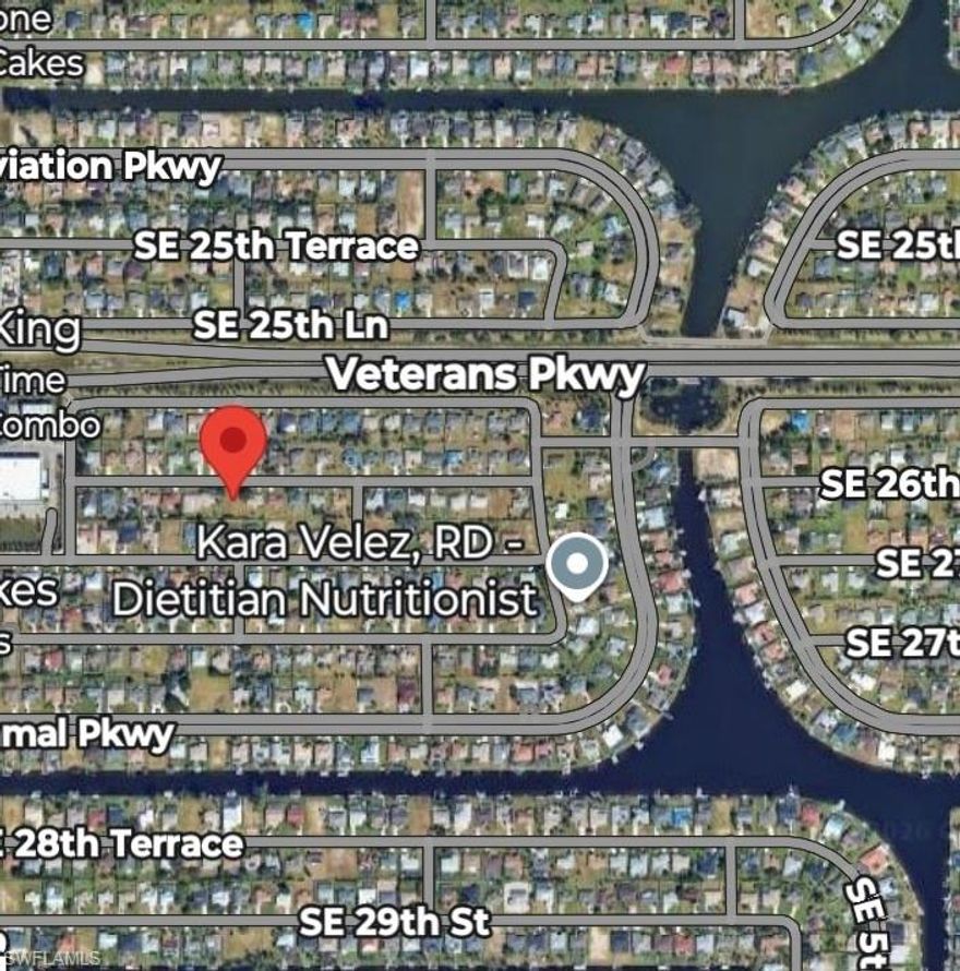 Location, Location, Location! Vacant lot in desirable Southeast Cape Coral conveniently located. The possibilties are endless to build your custom dream home.