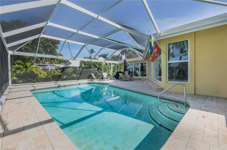 Stunning fully renovated 3BR/2BA ground-level home with private pool, steps from the beach on Sanibel Island.
Designed and updated by the current owners for their own use, this residence offers thoughtful, high-quality finishes throughout—not a flip. The spacious layout features high ceilings, an open main living area, and a beautifully appointed kitchen with generous storage. The primary suite includes dual walk-in closets and a well-designed bath. The elegance shows with 3 panel doors and plantation shutters throughout. 
A large laundry room doubles as a convenient butler’s pantry, providing additional prep and storage space. Lush, mature gardens surround the home and create a tranquil, private setting. Enjoy indoor-outdoor living with the panoramic screen panels in pool area that allow for unobstructed golf course views and easy access to the island’s peaceful beach path—this is one of the closest homes to the deeded beach access point, making beach walks a breeze.
Located along the fairways of the up-and-coming Sanibel Island Golf Club, this property blends resort-style living with everyday comfort. A rare opportunity to own a beautifully finished, move-in-ready home in a premier location. Wate Gate flood barriers have been installed for added protection.