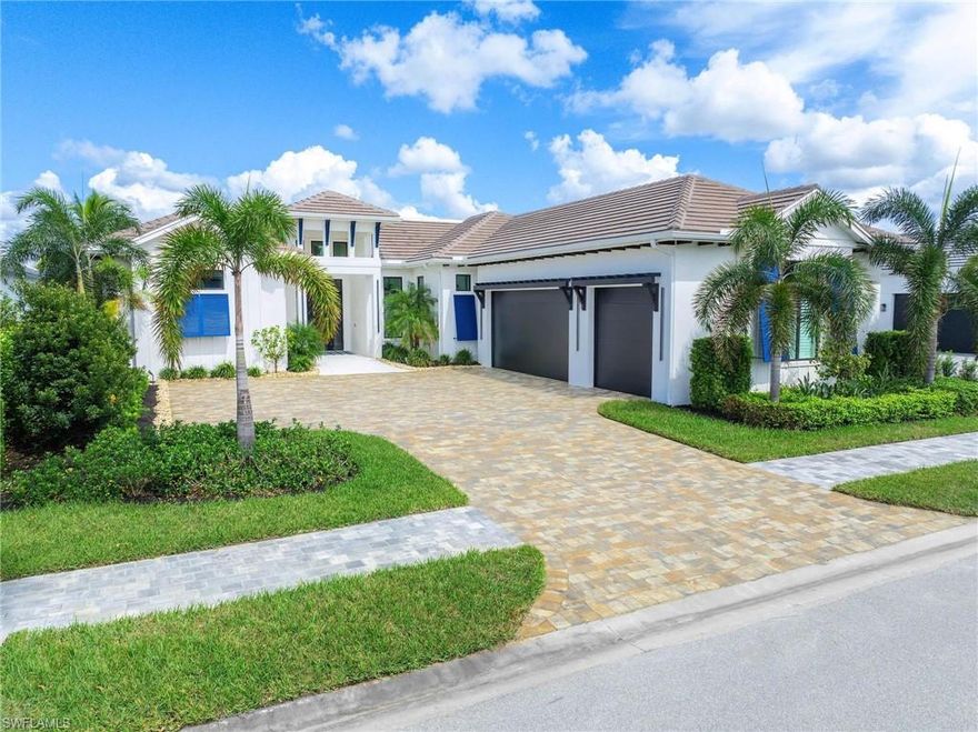 FULL GOLF MEMBERSHIP & ACCESS TO OVER 250 TPC COURSES WORLDWIDE THROUGH TPC PASSPORT PROGRAM. RECENTLY REDUCED 100K AND NOW OFFERED FULLY FURNISHED WITH ALL ACCESSORIES (220K VALUE)

Experience the Pinnacle of Luxury in Treviso Bay’s Exclusive Peninsula. Welcome to an unparalleled estate home in the prestigious Peninsula at Treviso Bay—a residence that redefines luxury and sophistication. This award-winning, custom home boasts exquisite designer finishes and high-end furnishings from Robb & Stucky, Baer’s, Bernhardt, and Natuzzi, seamlessly blending elegance and comfort. Offering 4 spacious bedrooms, 4.5 impeccably designed baths, and an expansive 5,100 square feet of masterfully crafted living space, this estate is the epitome of grandeur. Step into the wide-open great room, where soaring ceilings and a 24-foot fully retractable floor-to-ceiling glass wall reveal breathtaking views of the tranquil lake and the signature 8th hole of the TPC golf course. Thoughtful details such as a backlit ceiling, custom-built entertainment wall, and a dazzling bar with an under-counter Sub-Zero wine cooler make this home an entertainer’s dream. Karastan wood floors throughout add warmth to the open-concept design. The gourmet kitchen is designed for the discerning chef, featuring a 48-inch Z-Line gas range with double ovens, Wolf wall oven, Sub-Zero refrigerator, double-thick quartz countertops with custom spice/ baking sheet storage and a large walk in pantry. The primary suite features a triple cloud backlit ceiling, cozy sitting area, and custom built-in closet cabinetry. The spa-inspired bath boasts an expansive shower with three showerheads and a freestanding tub, creating a serene retreat for relaxation. All three guest bedrooms feature walk-in closets and beautifully appointed walk-in showers, ensuring comfort and privacy for family and visitors alike. The third guest bedroom can be converted into a study and has a full bath which also serves as the pool bath. Designed for seamless indoor-outdoor living, the lanai offers a full outdoor kitchen and dining area, spacious seating with a large TV, outdoor fireplace, lush maintenance-free artificial turf, and a spectacular pool and spa with elegant landscape lighting. Built with Aercon commercial-grade block and spray foam insulation, this home ensures year-round energy efficiency. Beyond the home, Treviso Bay offers an unmatched lifestyle with privileged access to the TPC golf course, resort-style amenities including a resort pool with restaurant and bar, spa, casual and fine dining at the golf clubhouse, 8 Har-tru tennis courts, 8 pickleball courts, 3 bocce courts and a world-class fitness center. The beautifully gated community features miles of scenic trails and golf-cart-friendly paths, all just minutes from Naples and Marco Island’s white-sand beaches, upscale shopping, and gourmet dining. Call today to schedule your private tour and experience the elegance of Treviso Bay firsthand!