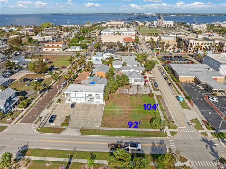 Prime commercial/mixed-use corner in the heart of downtown Punta Gorda. With high visibility at a busy intersection and a 2024 traffic count of 6,900 vehicles per day on Taylor Street, this site offers unmatched exposure and accessibility. Surrounded by local favorites including restaurants, coffee shop, wine bar, attorney, bookstore, banks, and the DMV, this property sits at the center of daily downtown activity. Flexible zoning allows for retail, office, or residential use—meeting the growing demand for more downtown spaces. This parcel is ready for a new vision to take shape. Build-to-suit opportunities available.
