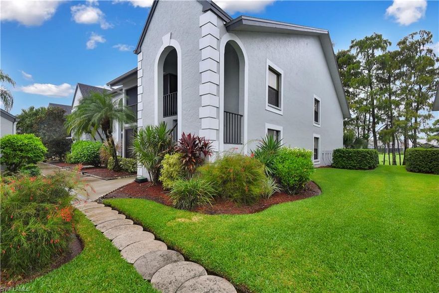 Fantastic country club setting in Naples! Being offered TURNKEY, this second floor end unit is situated in the distinct gated golf community of Countryside and is ideal for seasonal SWFL living. Featuring a wonderful open feel w/ great room design, cathedral ceiling & skylight, Florida room, spacious updated kitchen w/ quartz countertops & designer cabinets, and a long screened lanai at front entry. The home comes w/ a detached 1-car garage and it is only steps away from the community pool of Verandas. Countryside offers a relaxing country club setting w/ activities for everyone including golf, bike/jog paths, tennis, bocce ball, pool, & much more! Very convenient location in Naples location - easy access to I-75, only 12 miles from the shopping & dining of MERCATO, 13 miles from the beaches lining the Gulf of Mexico, and less than 6 miles from the world famous Naples 5th Ave.
***BEST & FINAL BY 10/12/21 @ 10P.M.***