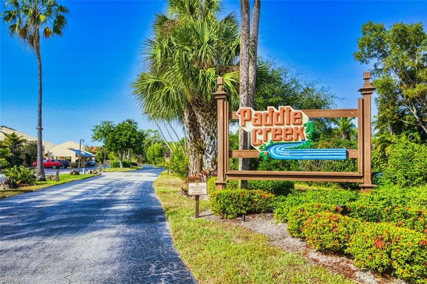 Discover this turnkey condo in the heart of South Fort Myers, just minutes from beautiful beaches and a short drive to an international airport, library and a hospital.   Enjoy the convenience of walking to restaurants, supermarket and banks.  Lee Tran Bus stop is across Winkler.  Ride the bus to the airport, downtown and Fort Myers Beach.  The enclosed lanai features hurricane-rated glass and door, offering stunning lake views from the owner’s bedroom, living room, and lanai. This beautifully furnished unit includes two bedrooms, two baths, and a detached carport. Paddle Creek is an intimate community of only 44 units, with recent upgrades to lake bulkheads, balconies, and a new metal roof. Residents enjoy a private road, community pool, hot tub, and the opportunity to garden in both the front and back of the unit. Offered at 235,000, this condo combines comfort, style, and an unbeatable location.