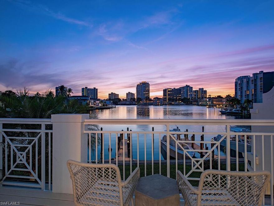 Welcome to the closest residence one might obtain to single family living boasting long, wide water, western exposure, within  the highly sought after area of Park Shore! This FULLY RENOVATED VILLA offers a PRIVATE DEEDED BOAT SLIP right outside your floor to ceiling wall of glass sliders captivating the most spectacular sunset skies! You are the most centrally located west of US-41 nestled between the Ritz Carlton/ Shops at Mercato and the Iconic 5th Avenue S.and 3rd Street S. all offering fine as well as casual dining and a plethora of shops and boutiques throughout!! Park Shore offers a private guarded/ gated beach access for a nominal fee and you are a mere stroll across the Venetian Bay bridge to the Venetian Village for your shopping and dining pleasure! A fabulous retreat awaits you for your true Florida lifestyle from boating, beach, golf, tennis, pickleball, kayaking, or simply relaxing along the glistening bay, you are sure to be more than pleased! You are within 15 minutes at idle speed to Doctors Pass and into the Gulf of Mexico!