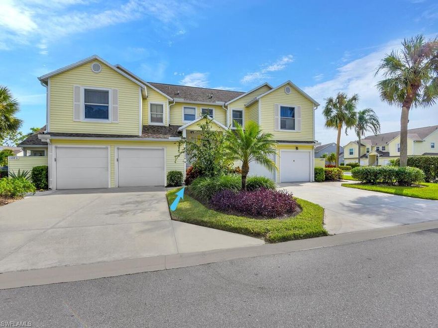 IDEAL FOR SEASONAL OR ANNUAL SWFL LIVING! Situated in a well-manicured non-gated deeded community, this second floor unit offers a fantastic open layout, relaxing view of the pool, spacious kitchen w/ eat-in area & designer cabinets, granite countertops throughout, large master suite w/ walk-in closet & updated bath, dining area off of great room, split bedroom floor plan, long screened lanai, laundry closet in guest bath, and attached 1-car garage. In 2018 the roof was replaced, and in 2019 a new a/c and hot water heater were installed. The building is on the corner giving it a huge side yard and is only steps away from the community pool. Convenient location- close to Public shopping center, surrounded by lots of dining options, and just a short drive to parks, golf courses, the beach, and enjoy easy access to I-75.
