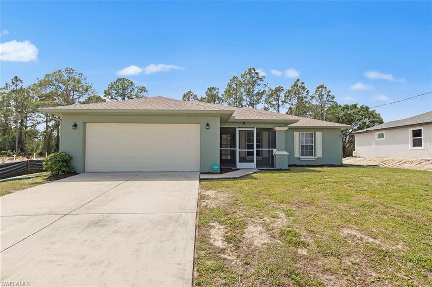 This beautifully updated 3/2/2 plus den offers space, style and privacy in a highly desirable private setting. NEW ROOF in 2025. From the moment you arrive, you’ll be drawn in by the charming screened porch and fresh interior and exterior paint that give this home a clean, modern feel. Step inside to attractive vaulted ceilings, decorative plant shelves, and wood plank-style tile flooring that flows throughout the main living areas. The flexible den with French doors provides the perfect space for a home office, playroom, or potential 4th bedroom. The kitchen is equipped with newer appliances purchased in 2023, a pantry for added storage, and opens seamlessly to the main living space, well laid out for both everyday living and entertaining. The spacious master suite features two large walk-in closets, while the guest bedrooms are connected by a convenient Jack-and-Jill style bathroom. Additional upgrades include modern lighting and ceiling fans, a security system, and complete gutter installation in 2025. One of the standout features of this home is the enormous screened rear porch that spans the entire length of the house, complete with three upgraded fans, perfect for enjoying Florida living year-round. The backyard offers plenty of space for outdoor activities, including a horseshoe pit, and backs up to a wooded area for added privacy. With a Southern rear exposure, the yard is ideal for building your dream pool while enjoying sunlight throughout the day. Additional highlights include hurricane impact windows for peace of mind, energy efficiency and improved insurance savings. This move-in ready home combines comfort, upgrades, and outdoor living. Pictures don't serve it justice, schedule your private showing to check it out in person today!